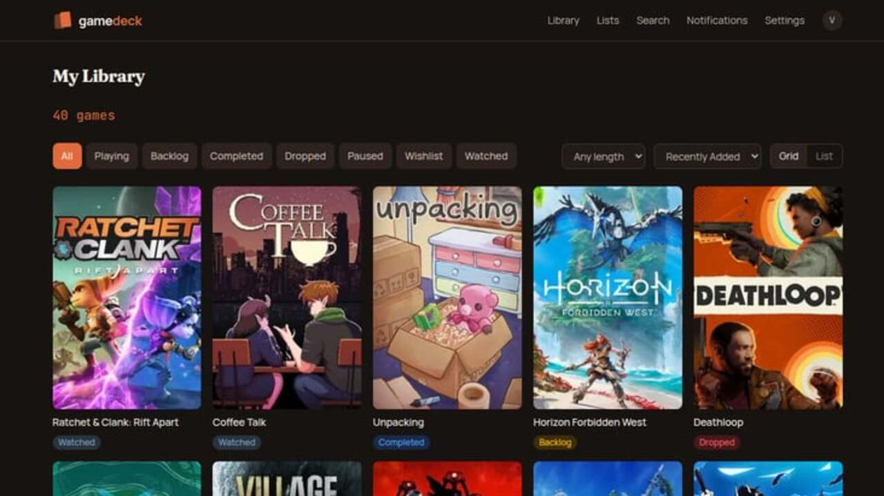 gamedeck your collection